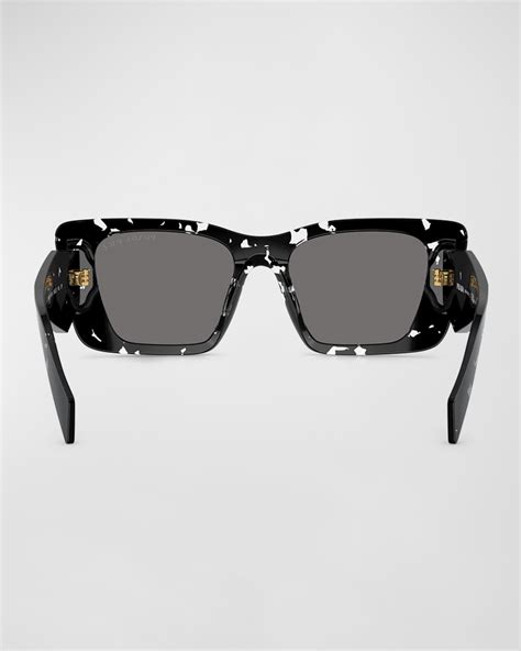 Prada Symbole Bold Acetate Butterfly Sunglasses.